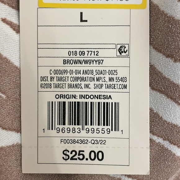 NWT A New Day Khaki Satin Maxi V-Neck Slip Dress Zebra Stripes Sexy Slinky Large - Picture 6 of 6